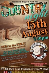 American Legion Line Dancing - August 15th