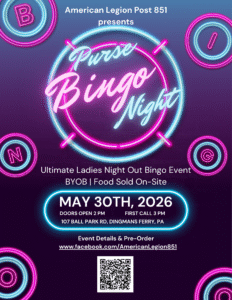 May 30th Purse bingo