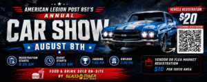 August 8th Car Show American Legion